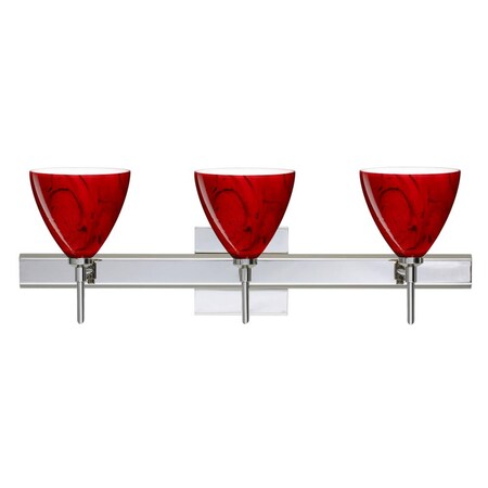 Besa Lighting Besa Wall With SQ Canopy Mia Chrome Magma 3x40W G9 3SW-1779MA-CR-SQ